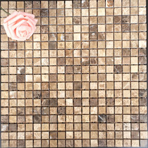 Natural stone mosaic toilet marble dark brown light face cultural fossil waist line background wall wave line