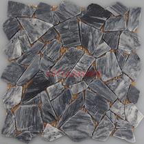 Natural stone mosaic wall stickers gray cloud ash crushed Pebble bath pool background wall marble tiles