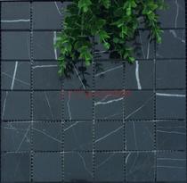 Natural marble mosaic tile marble black and white root bright face cultural fossil waist line bathroom bar background wall