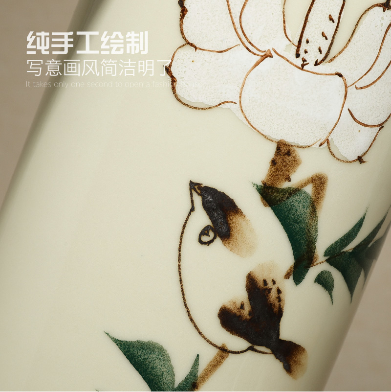 Jingdezhen hand - made ceramic vase furnishing articles of new Chinese style living room table museum, the home decoration decoration flower arranging