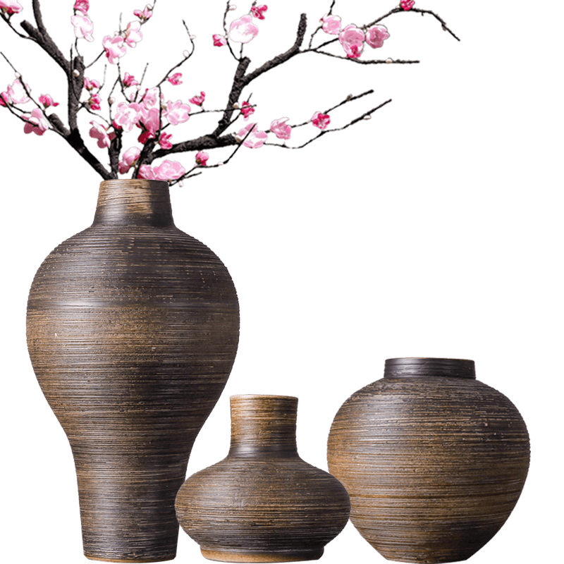 Jingdezhen ceramic dry flower vase furnishing articles sitting room adornment flower arranging creative household decoration TV table wine