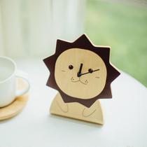 Japanese original imported yamato staff handmade wooden animal table clock childrens room cute desktop clock