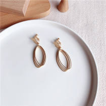 susuhouse long retro earrings clip style no pierced female face thin temperament earrings cold wind 925 silver needle