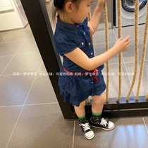 Export Europe and the United States single cute baby Summer thin denim skirt girl cute denim dress foreign style