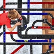 Popular in Europe and the United States Creative DIY floor tape Road train railway planning paper tape with car toys