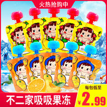 Japan buijia can suck jelly 78g * 6 bags of juice pudding children summer casual snack nut mouth