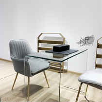 Transparent Only Clean NPC Customized Exclusive Design Minimal Integrated Process Super Transparent Thickened Glass Nail Table