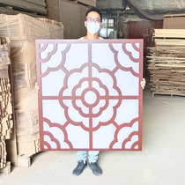 PVC hollow carved board Through the lattice ceiling entrance screen corridor decorative background wall new Chinese modern partition