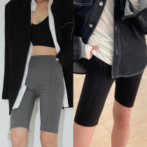 MADEINAM custom double-sided two-color clip flower gray air layer fabric 0 pressure sense seamless riding pants