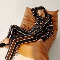 MADEINAM 2021 New Antwerp striped casual lazy knit suit top casual pants set