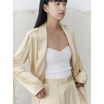 MADEINAM2020SS GORGEOUS touch MULBERRY silk Napoli YELLOW CUSTOM STYLE SUIT suit WIDE leg shorts