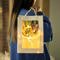 Sunflower Touted Flower Emulation Small Bouquet Unwoven Fabric Diy Material Bag Children Send Teacher Mother Womens Day Gifts