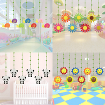 Kindergarten pendant Animal flower combination Childrens room pendant Classroom Shopping mall shop ceiling aerial decoration