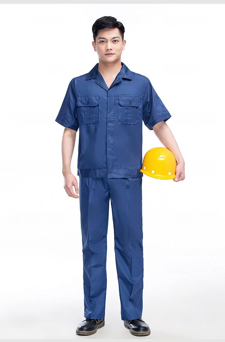 夏季短袖工作服套装男耐磨劳保服薄款透气厂服工装保
