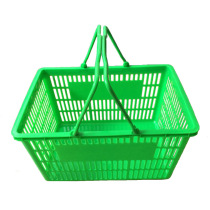 Dedicated Wood Supermarket Shopping Basket Buy Vegetable Basket Large Flat Bottom Plastic Frame Sub KTV Carry-on Basket basket Shanghai