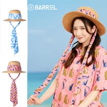 BARREL Meng Mei Qi same seaside holiday straw hat female summer sunshade sunscreen fashion UV protection