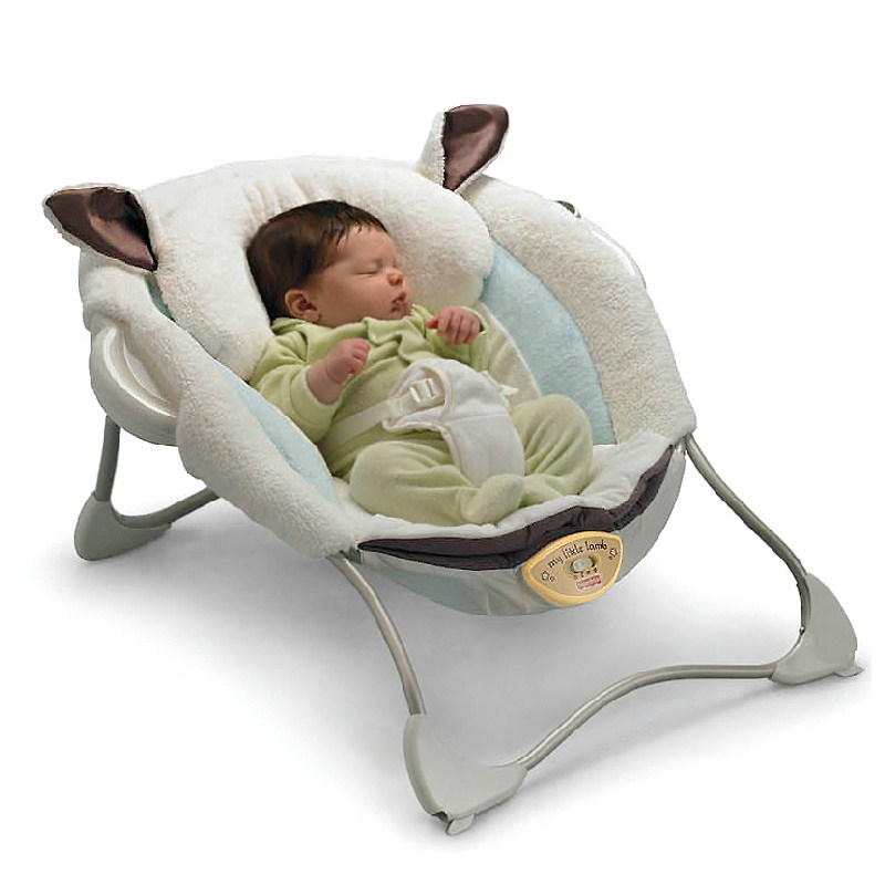 费雪婴幼儿宝宝多动能音乐摇椅躺椅安抚小羊羔