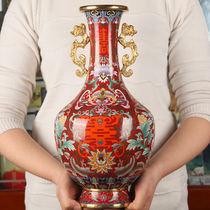 Cloisonne Vase Dragon and Phoenix Bottle Ornaments Bronze Tailings Enamel Wedding Gifts New House Decoration Foreign Affairs Business Gifts