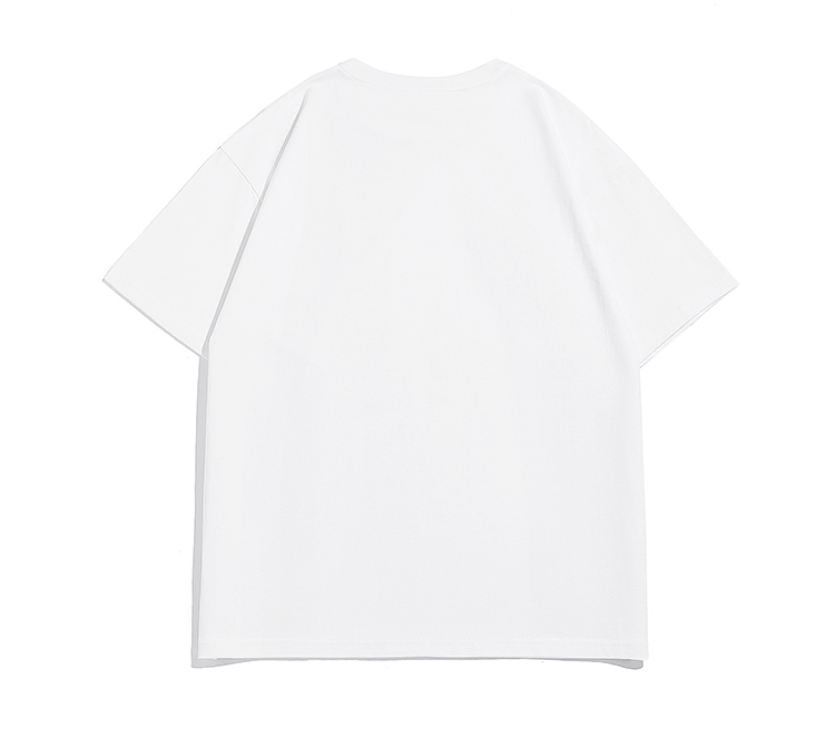 白底图t2312021夏新款纯棉圆领短袖印花t恤男女情侣