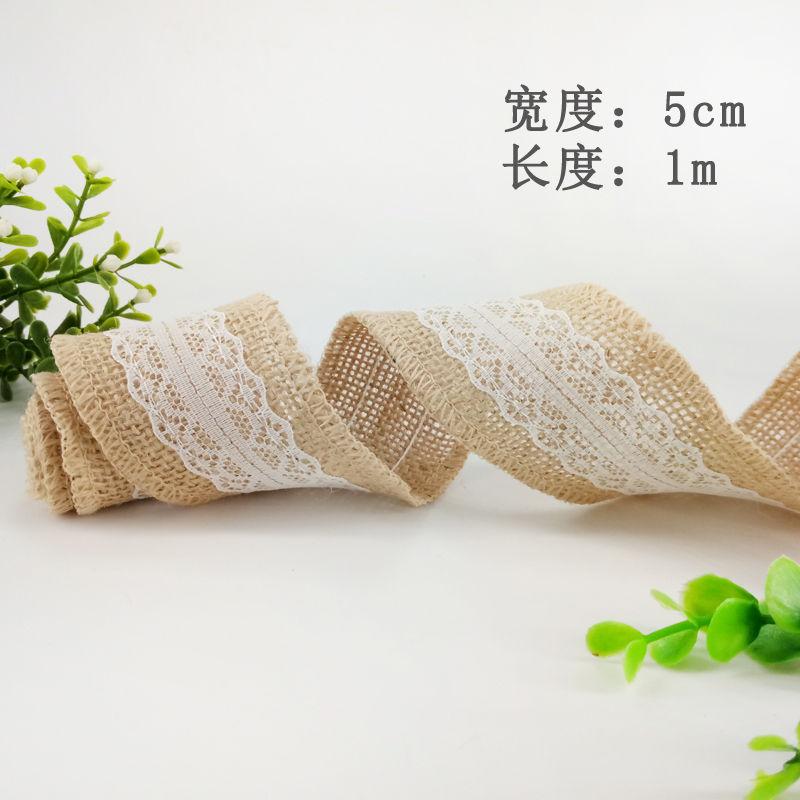 natural coarse linen lace jute thread linen roll hand diy accessories kindergarten decorative crafts decoration