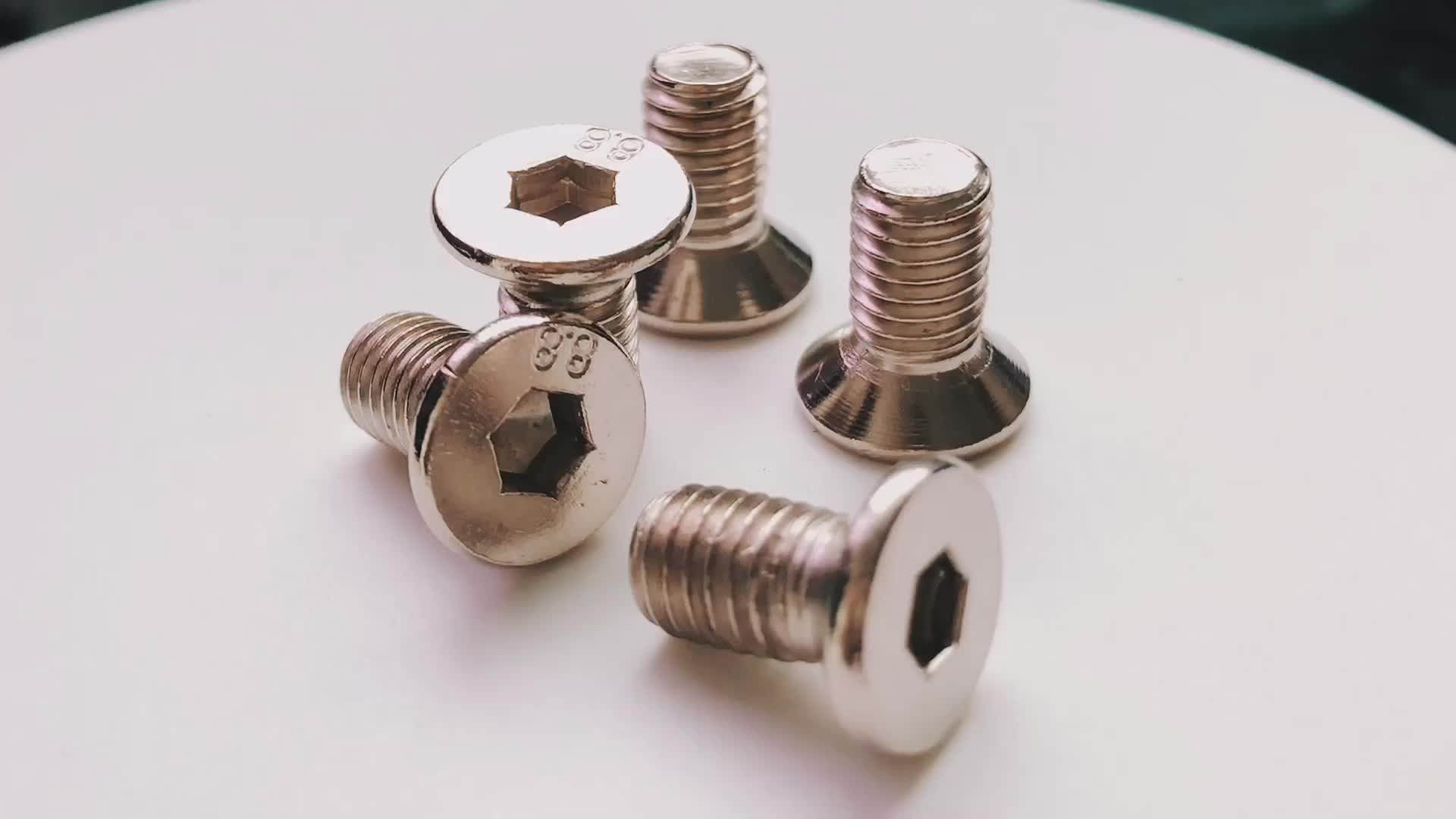 m8x16 hexagon recessed countersunk head machine screw stainless