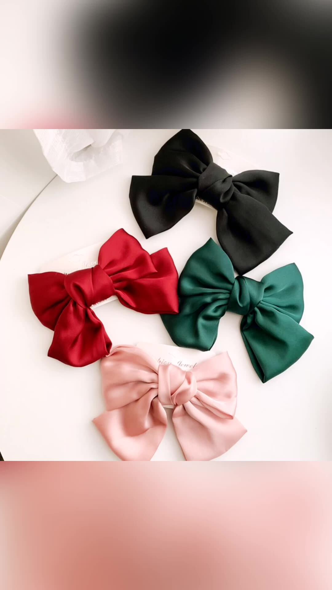 陈小纭同款蝴蝶结发夹jk可爱甜美后脑勺发卡弹簧夹网红小香风发饰