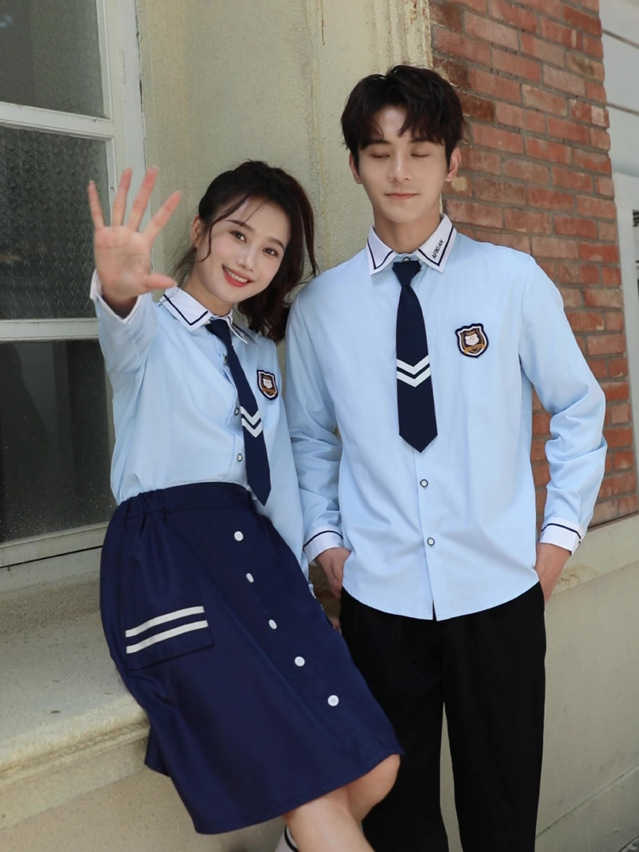 班服学院风校服定制套装 中学生秋季初高中生朗诵服装 合唱演出服