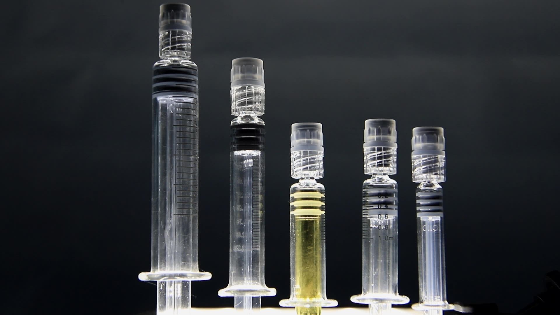 sterilized pfs luer lock prefilled pharmaceutical glass syringe