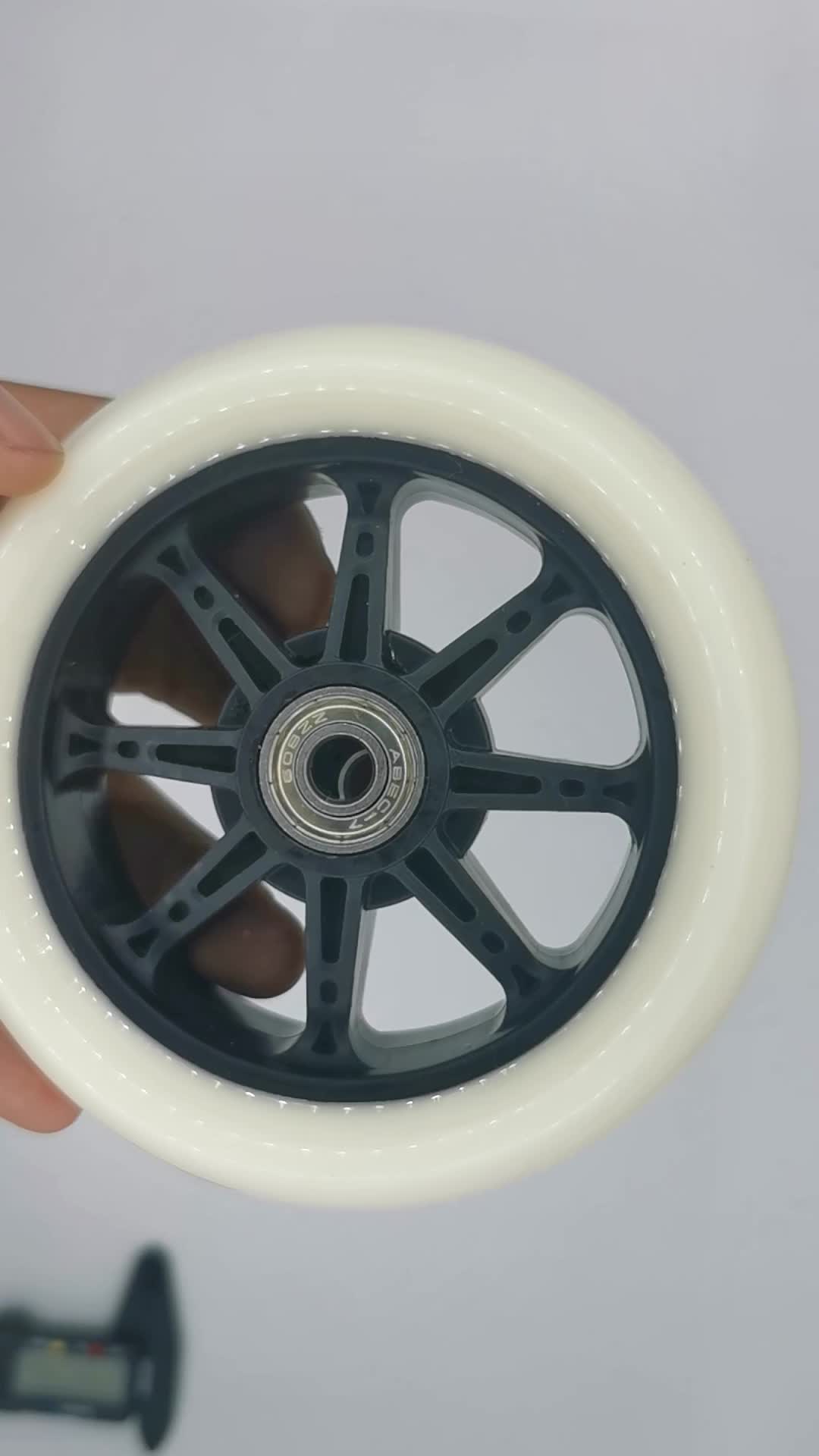 scooter米多儿童滑板车轮子配件 pu车轮前轮买菜车轮120*24