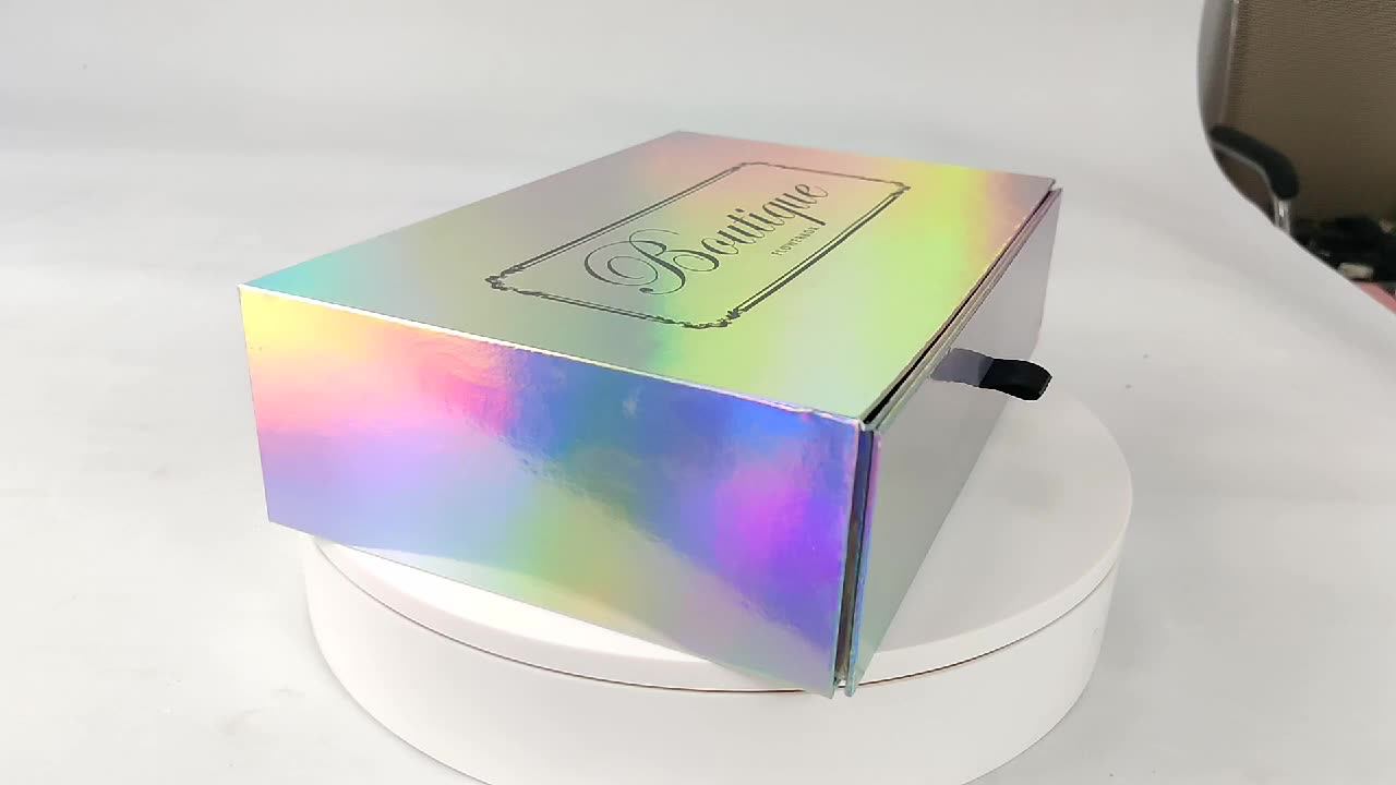 luxury custom rigid cardboard paper packaging sliding boxes with