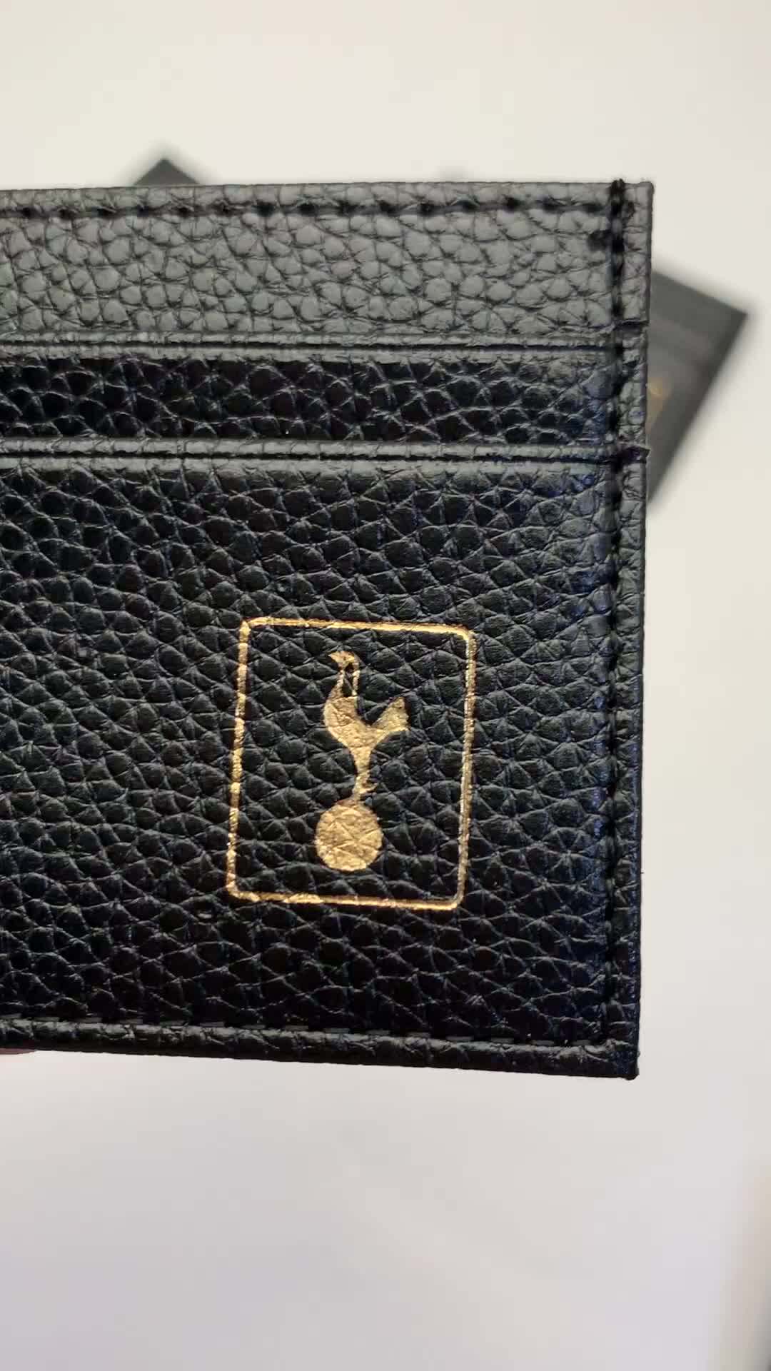 定制高档仿皮超纤卡包 烫金logo时尚皮革卡套