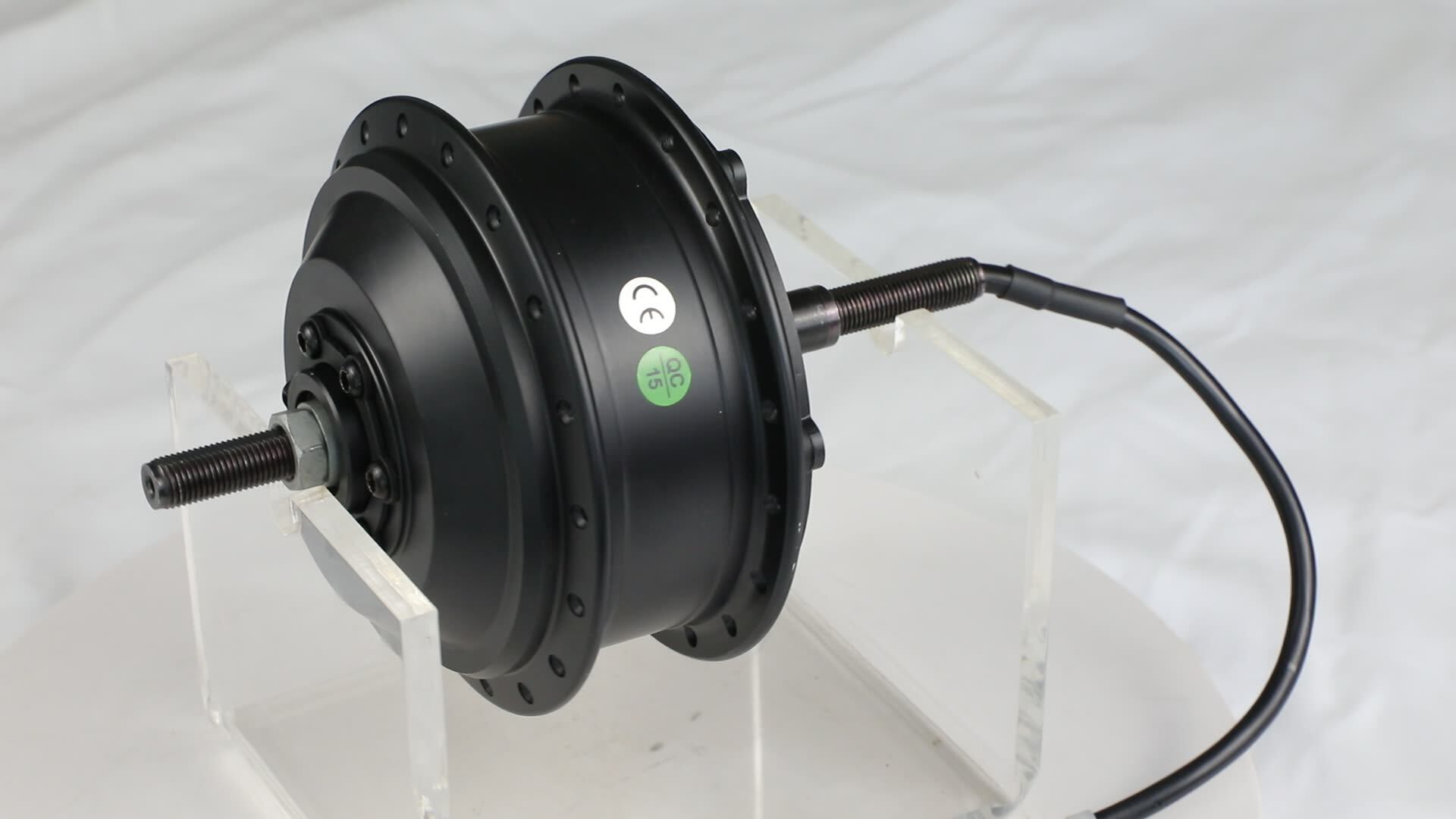 厂家供应90t 350w36v斜齿后驱碟刹电机改装自行车轮毂锂电车电机