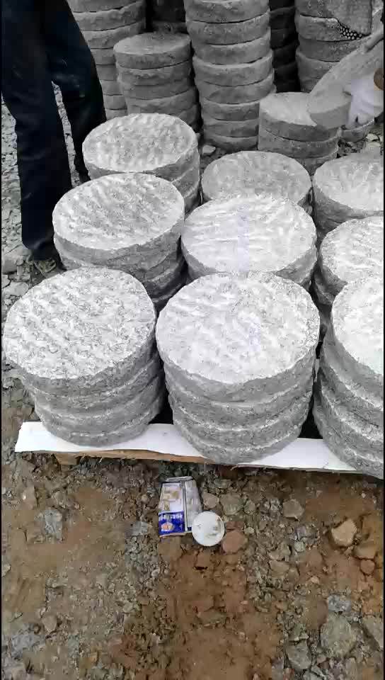 golden yellow granite garden stone step round stepping stones