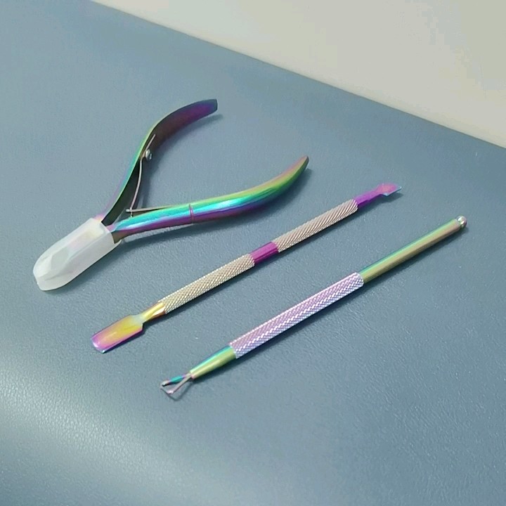 professional salon cuticle trimmer with cuticle pusher 3 pieces