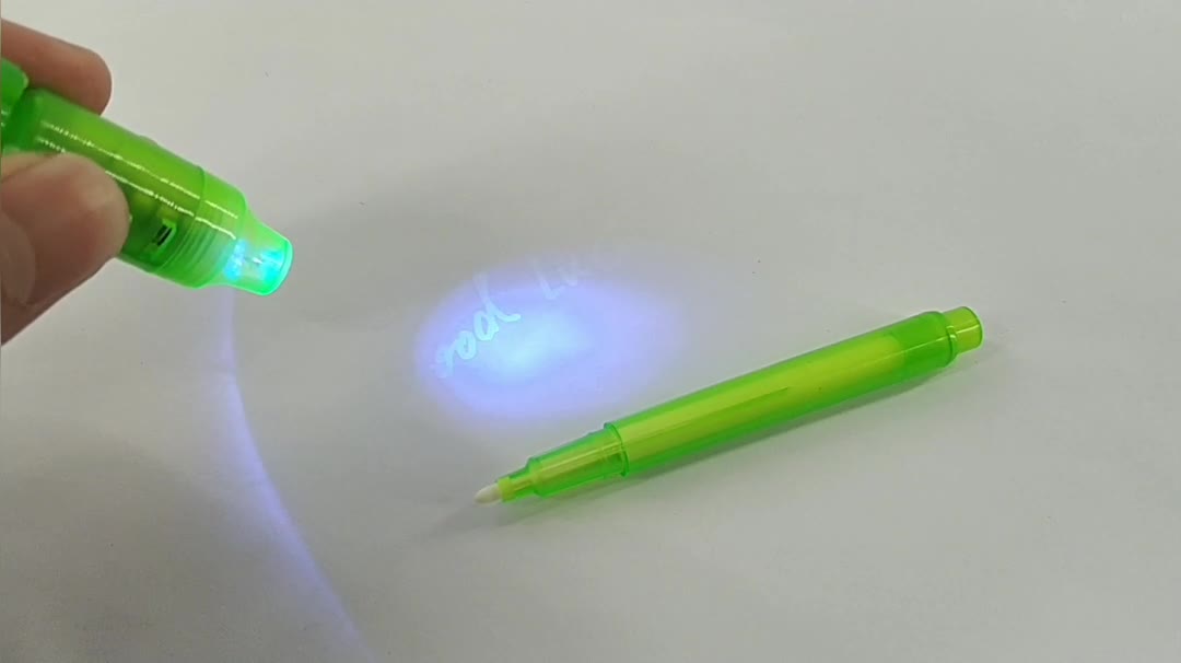 魔法荧光笔隐形墨水笔创意标记笔内置紫外线秘密信息书写圆珠笔