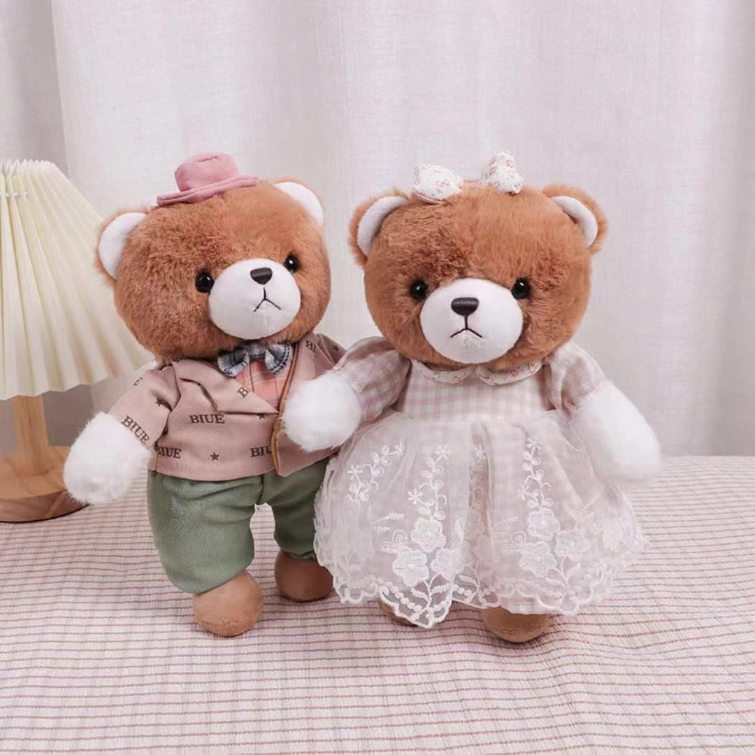 米莉兔子毛绒玩具诗妮熊玩偶布娃娃情侣公仔儿童生日礼物地摊8寸