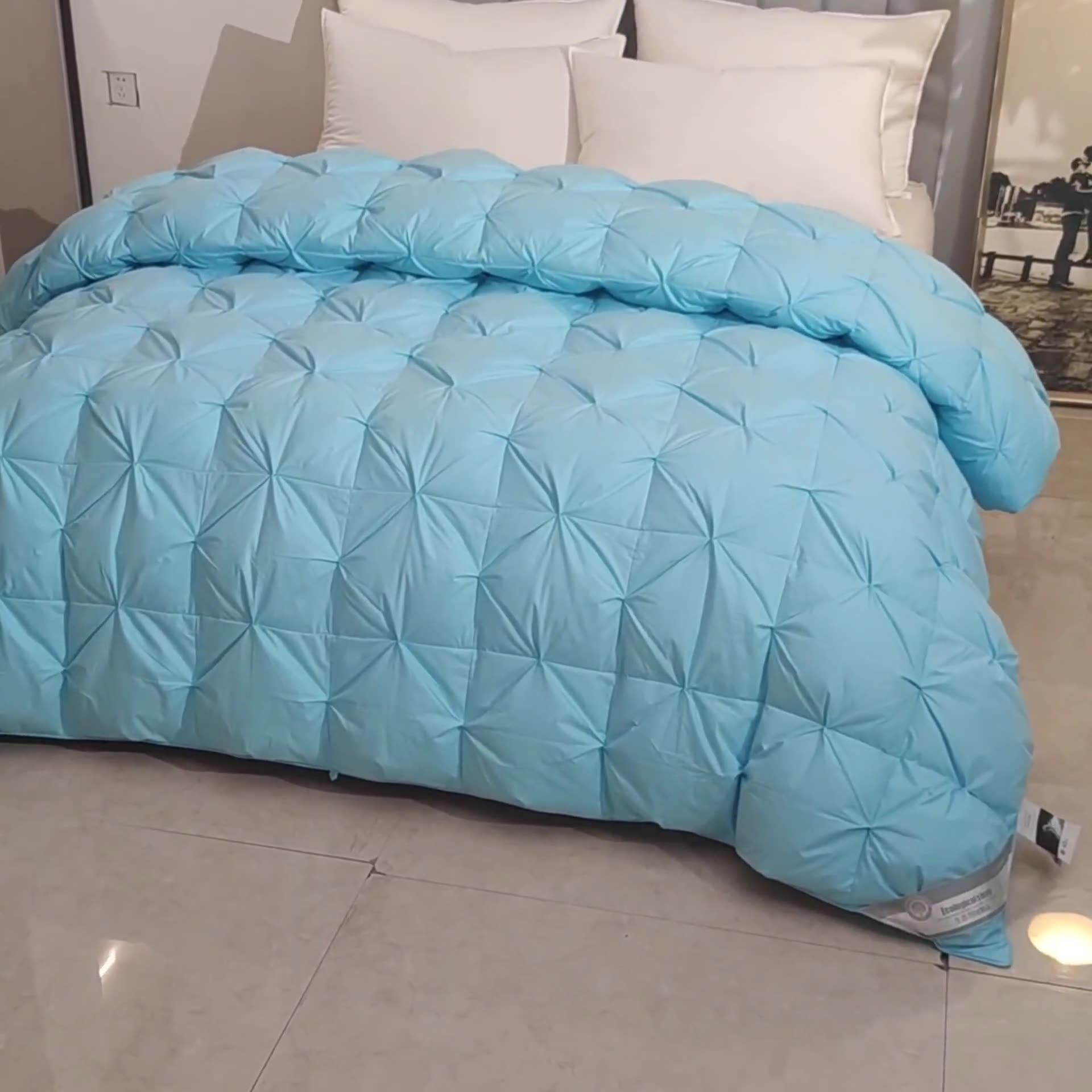 全棉扭花羽绒被冬被被芯95白鹅绒被子加厚保暖羽绒被酒店被子批发