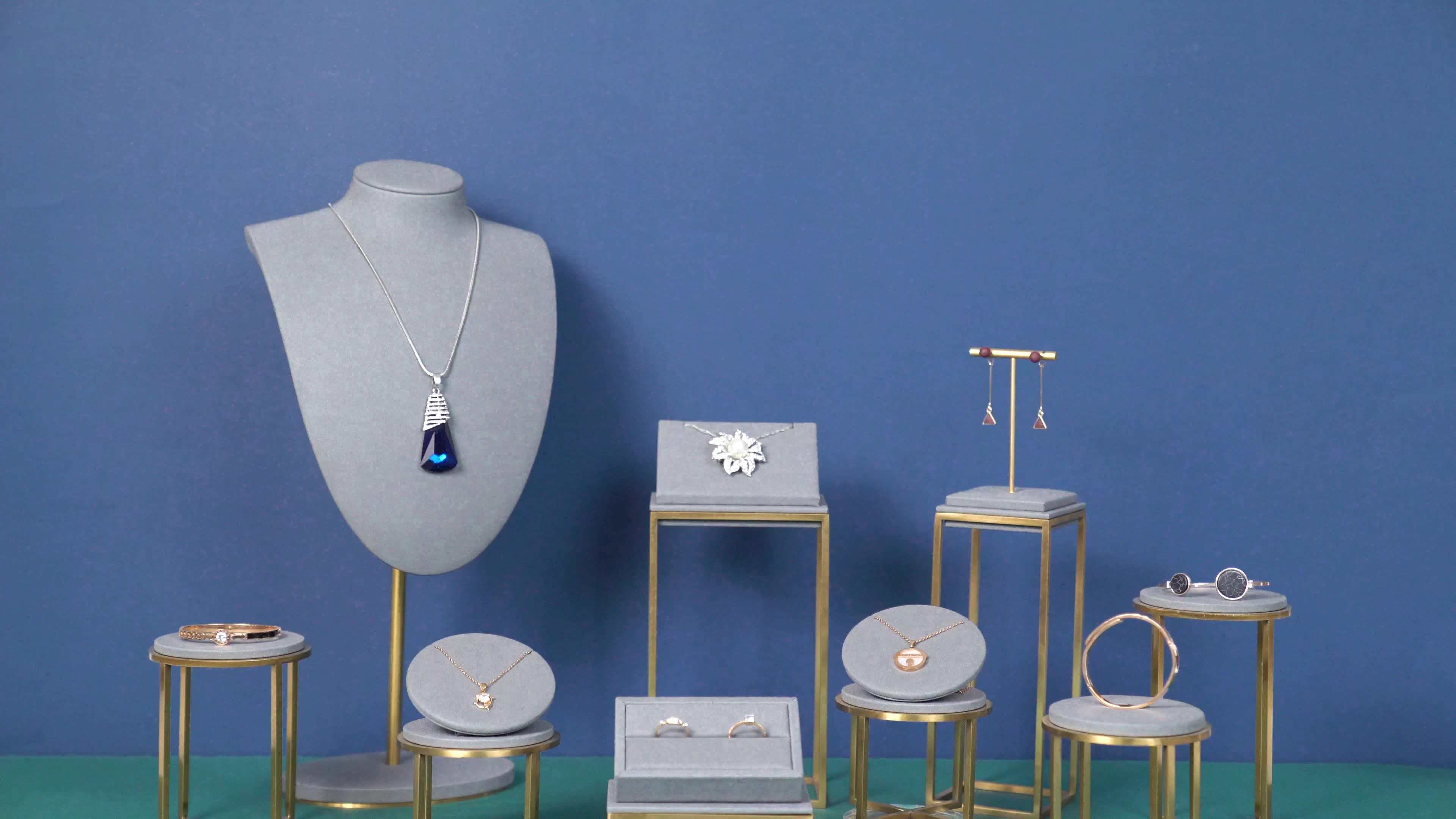 jewelry shop showcase wholesale custom fashion suede necklace