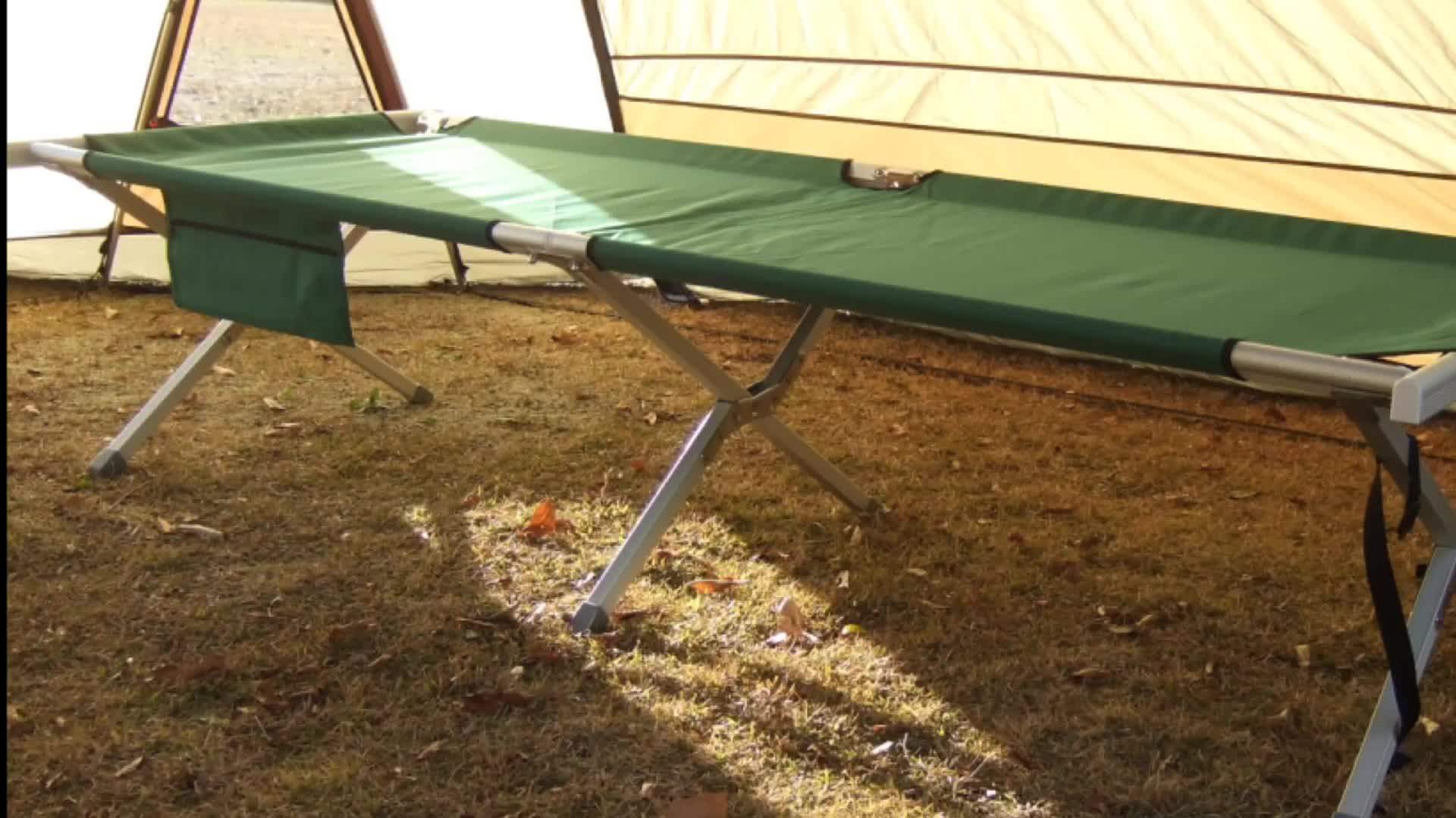aluminium folding camping bed outdoor military camp bed