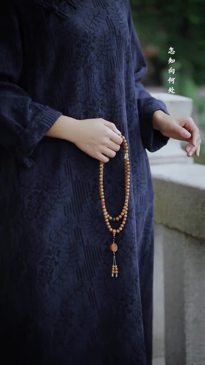 天然保真印度檀香佛珠手串手链老山檀素串108颗男女佛串文玩念珠