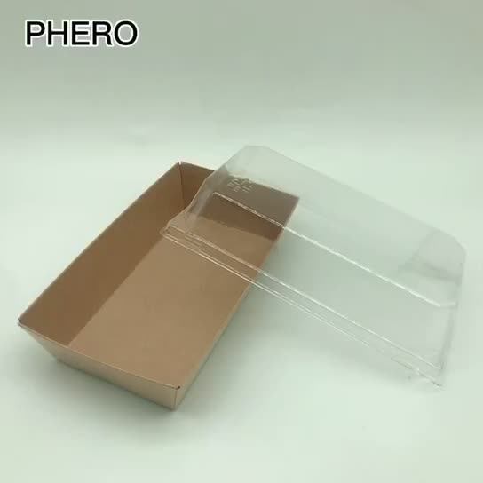 hot dog disposable packing box kraft take away food tray