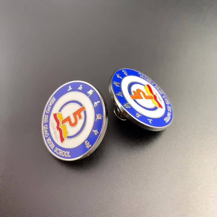 学校校牌校徽铭牌仿珐琅徽章定制 团队标志胸章异形胸针-阿里巴巴