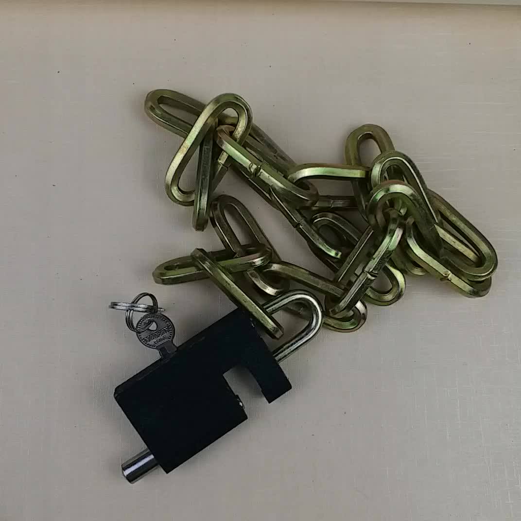 10*120自行车防盗锁加粗摩托车铁链锁 多用长链条锁