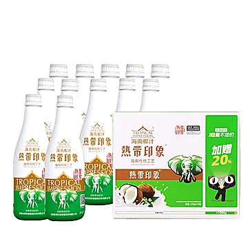 海南热带印象椰子汁果肉500g*12瓶