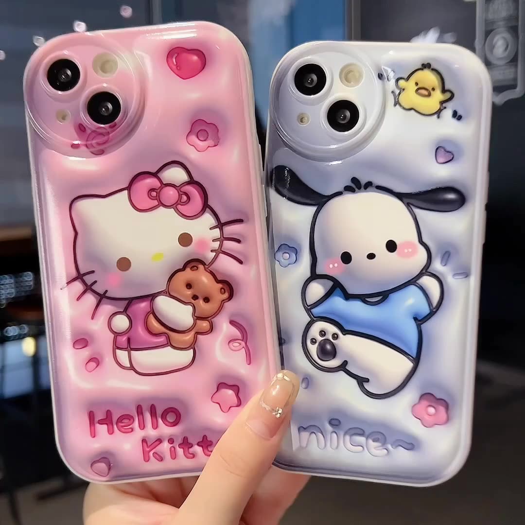 新款卡通可爱小狗苹果13保护套iphone14promax手机壳全包11/12软