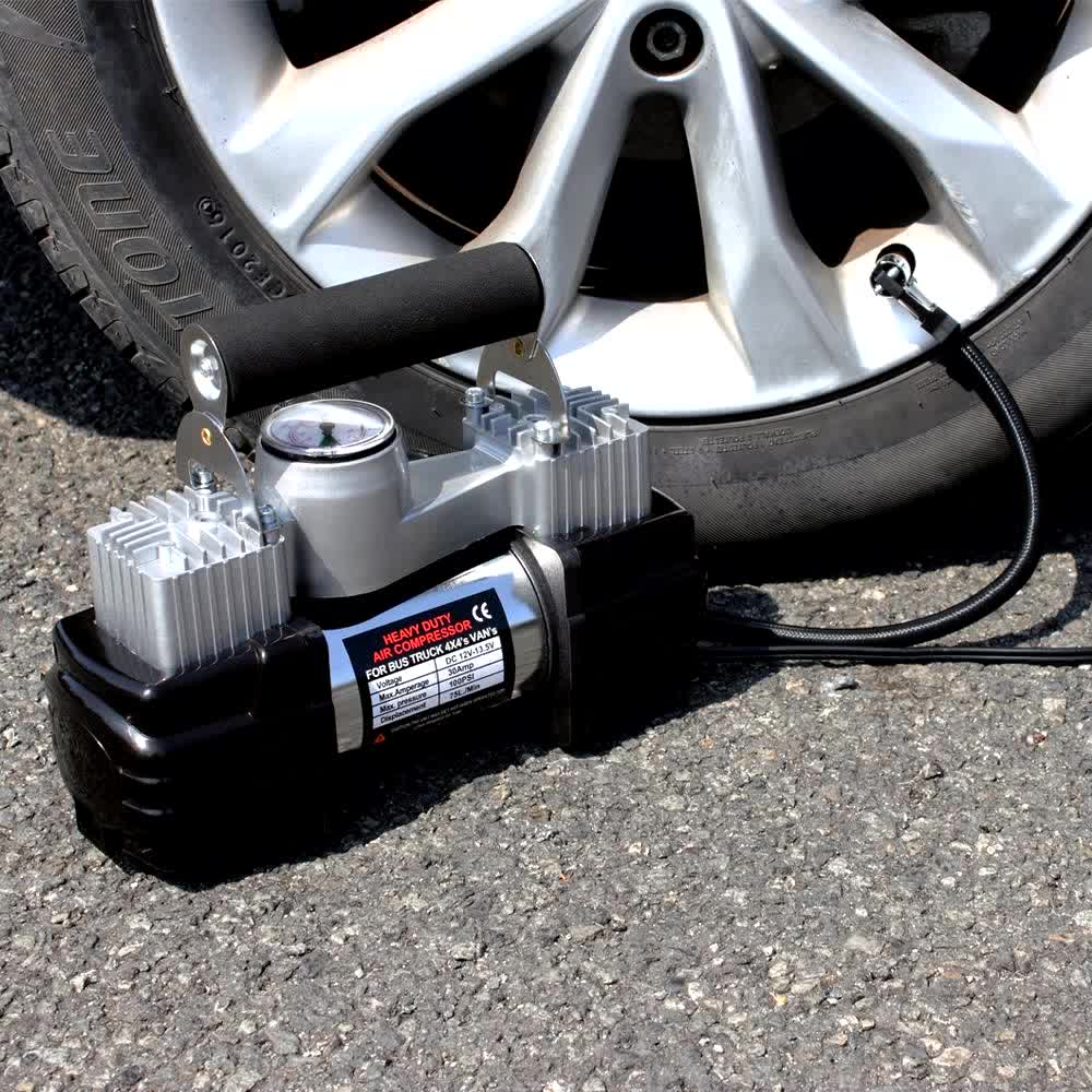 快速充气 12 v 双缸汽车轮胎充气机泵空气压缩机