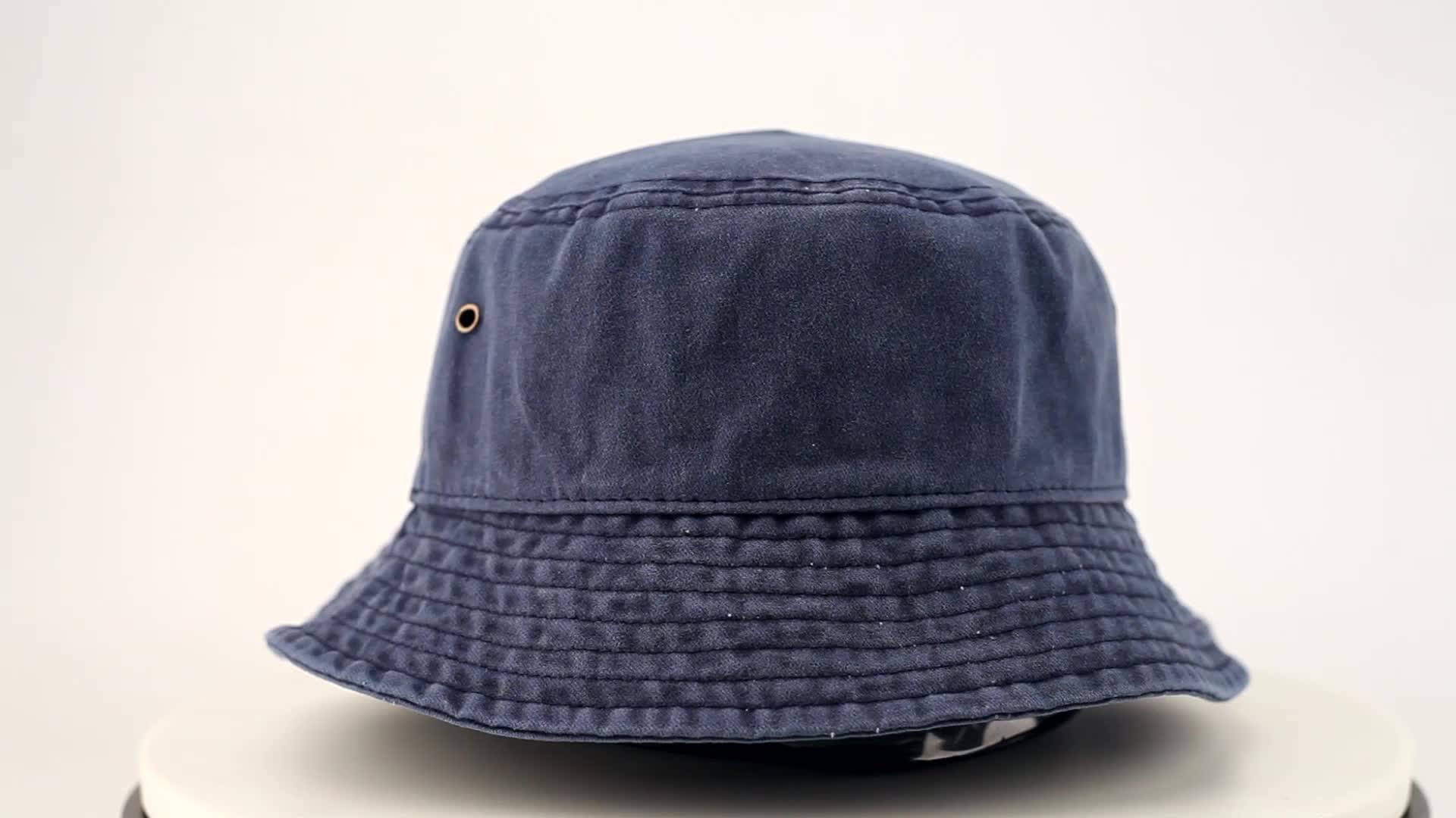 oem 定制渔夫棉黑色桶帽帽