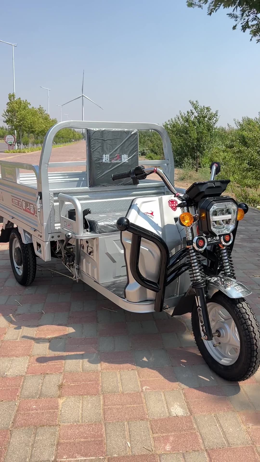 1.1米电动三轮车载货载人两用电三轮拉货农用三轮车电动代步车