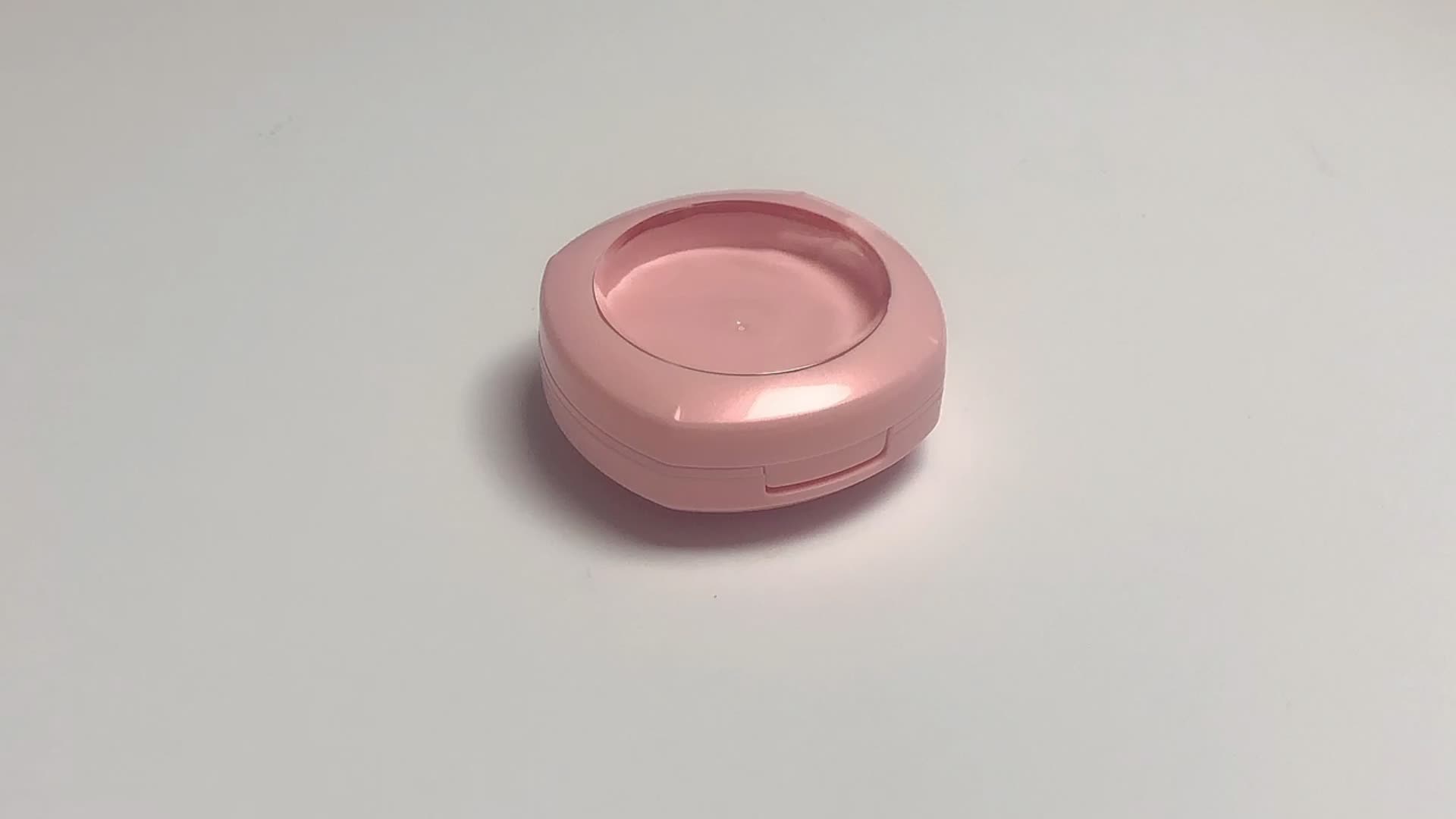cute small pink portable face powder packaging compact powder