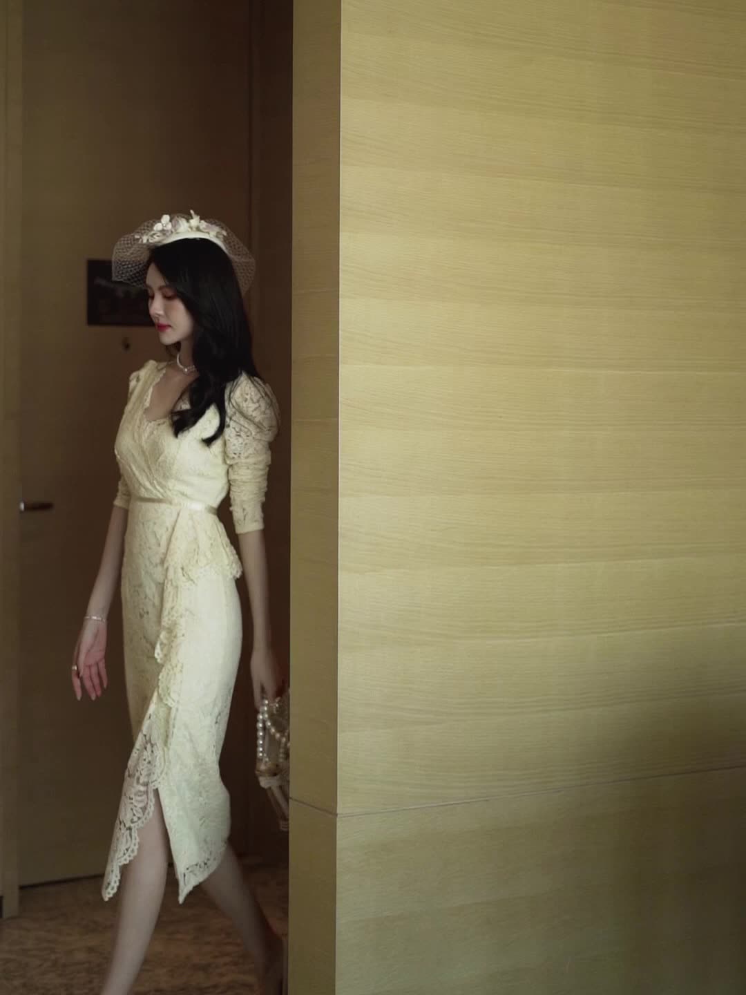 法式蕾丝连衣裙秋季伴娘服高级感穿创建议